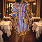 Robe évasée en pagne