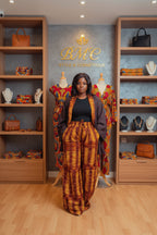 Ensemble Ankara et tissu en lin