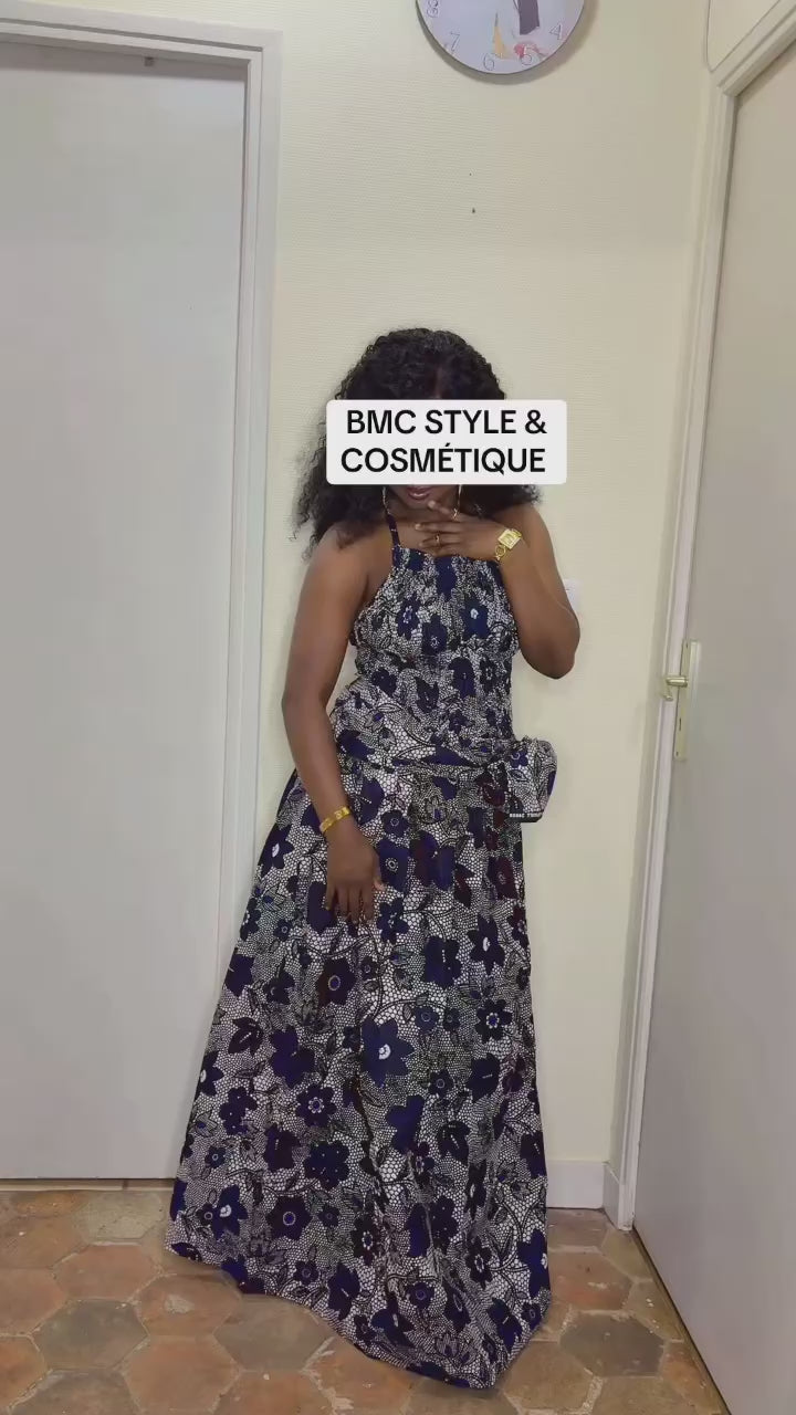 Robe dos nu en pagne